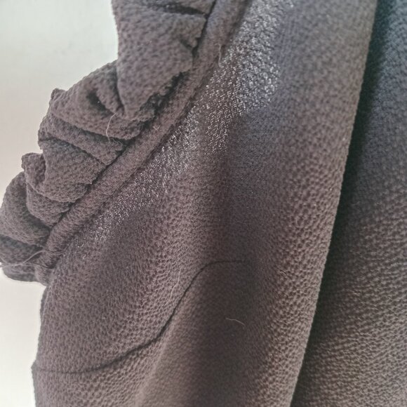 Candies Black Ruffled Spaghetti strap top Size Small - Picture 7 of 12